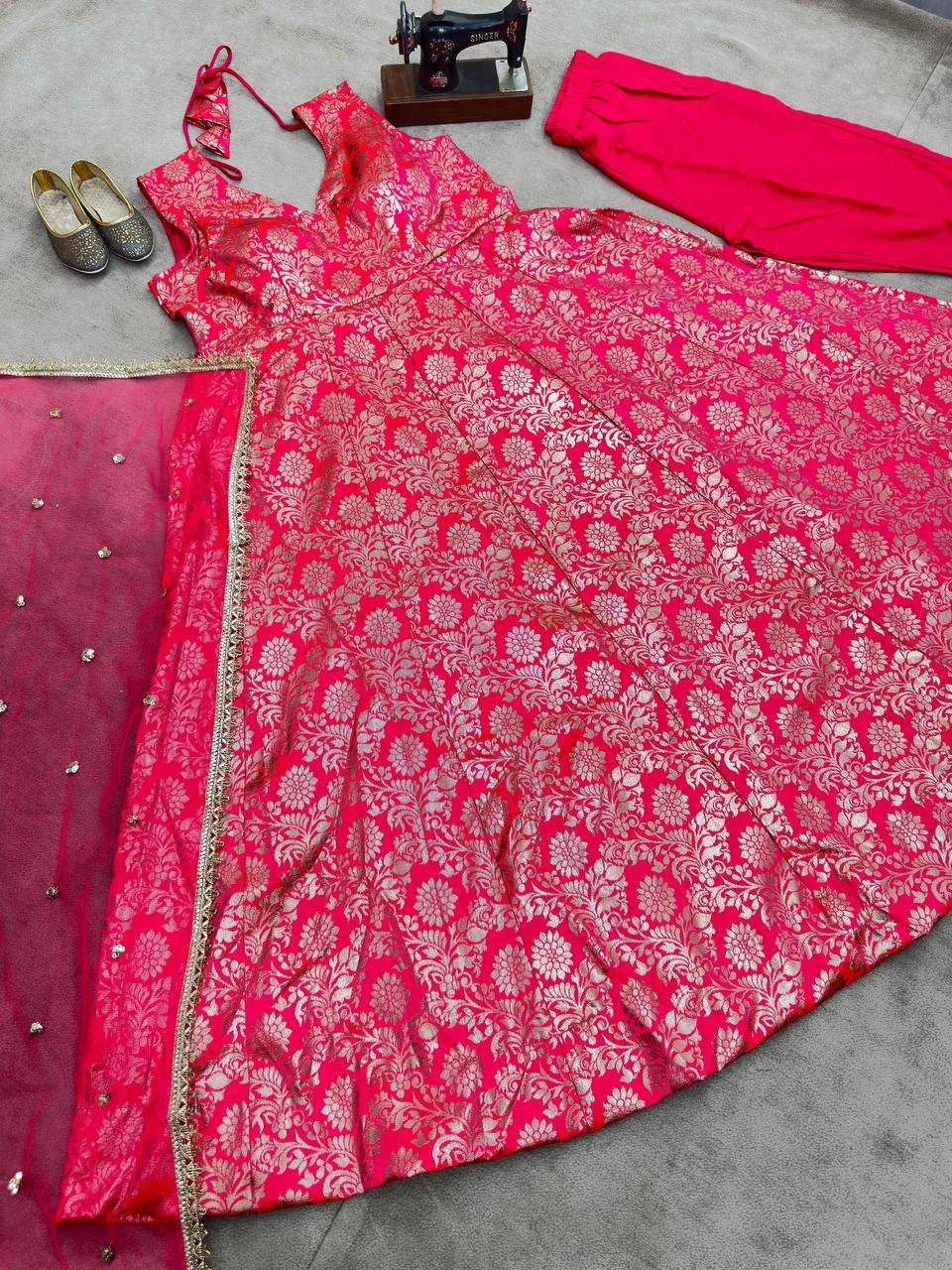 Ynf Viscose KESH533 5096 Gowns Wholesale Fancy Gowns Embroidery Gowns Anarkali Gown Sleeveless Gowns Sequin Gowns Manufacturer