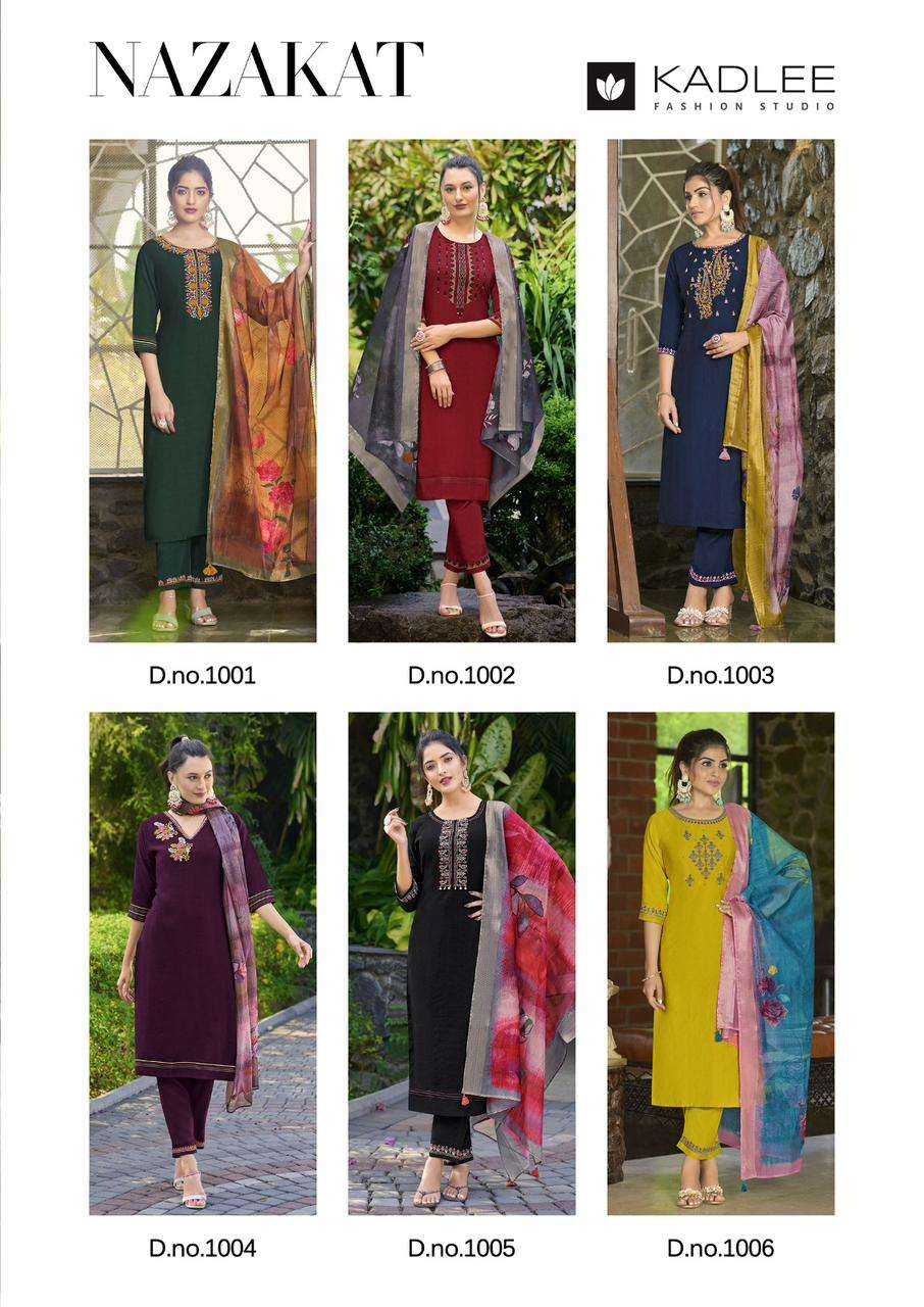 Ynf Viscose RIN190 KADLEE-NAZAKAT Setwise Collections Wholesale Kurtis Catalogs Manufacturer
