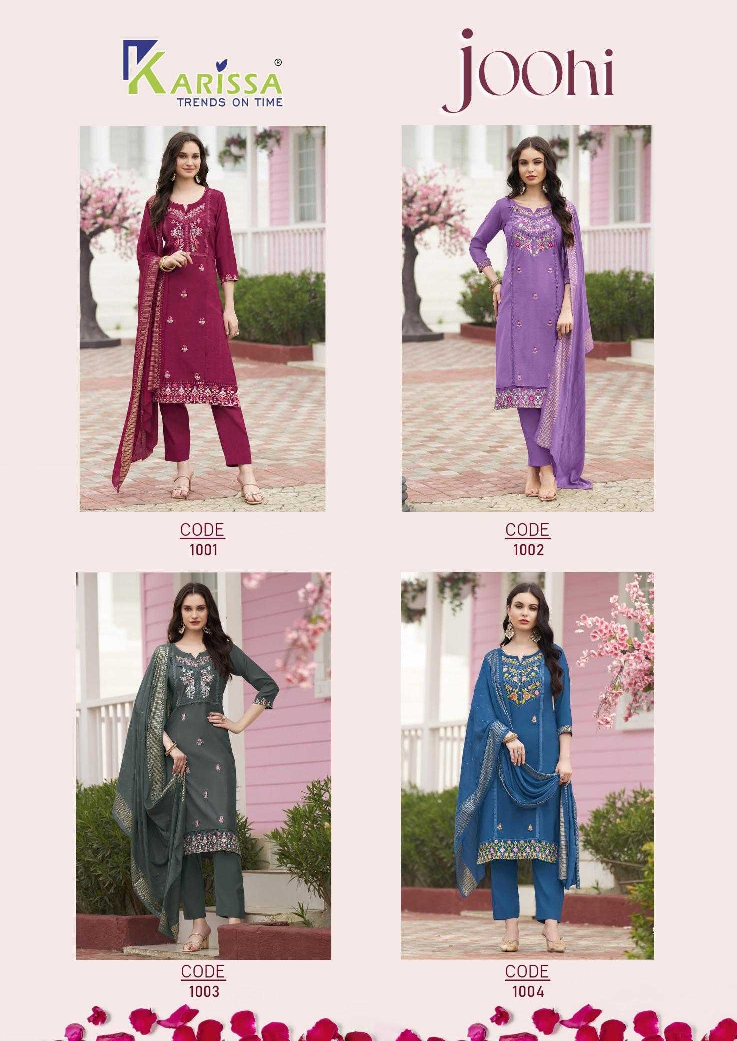 Ynf Viscose RIN190 KARISSA -JOOHI Setwise Collections Wholesale Dresses & Suits Catalogs Manufacturer