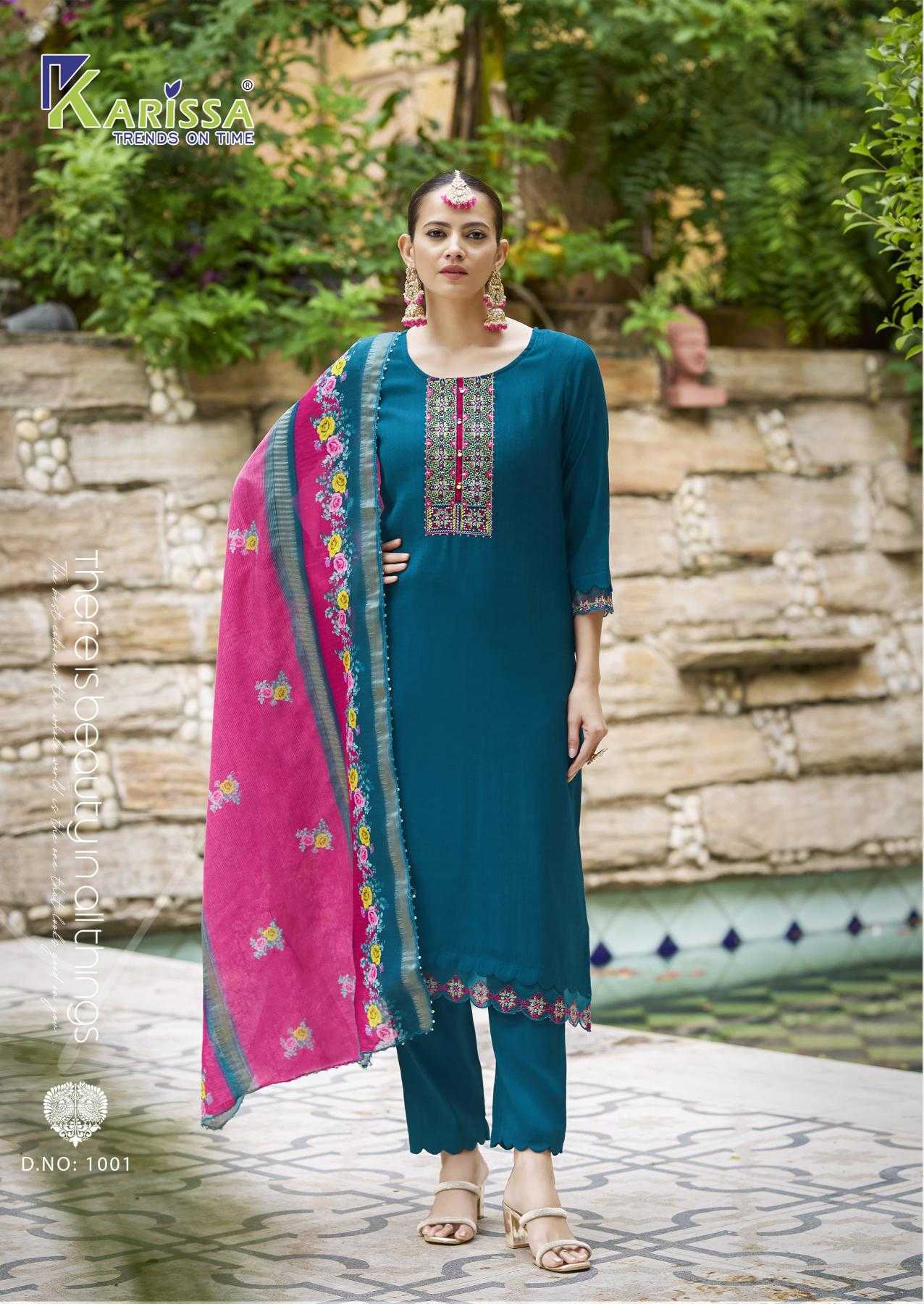 Ynf Viscose RIN190 KARISSA-SWARAA Setwise Collections Wholesale Dresses & Suits Catalogs Manufacturer
