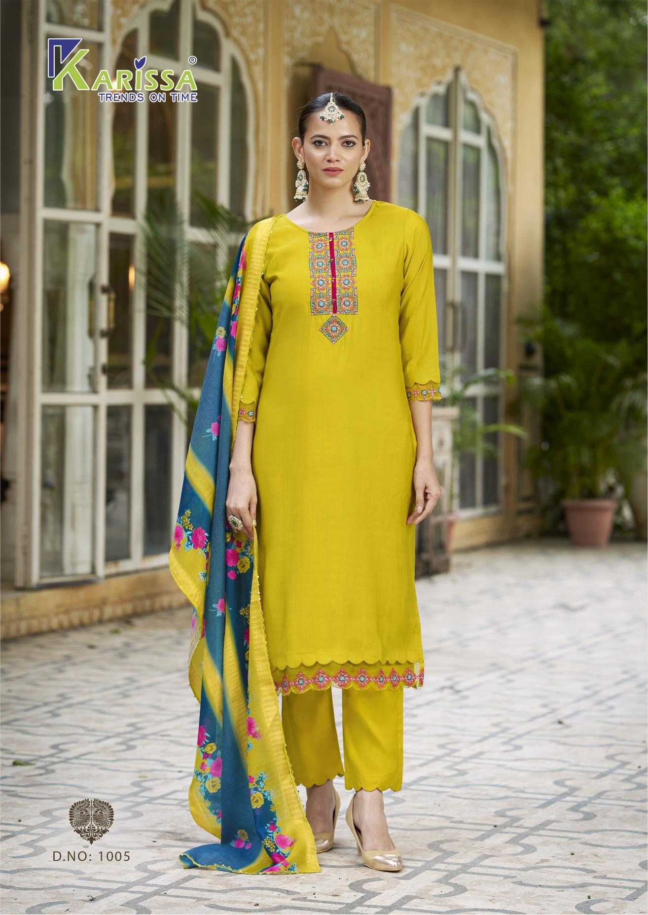 Ynf Viscose RIN190 KARISSA-SWARAA Setwise Collections Wholesale Dresses & Suits Catalogs Manufacturer