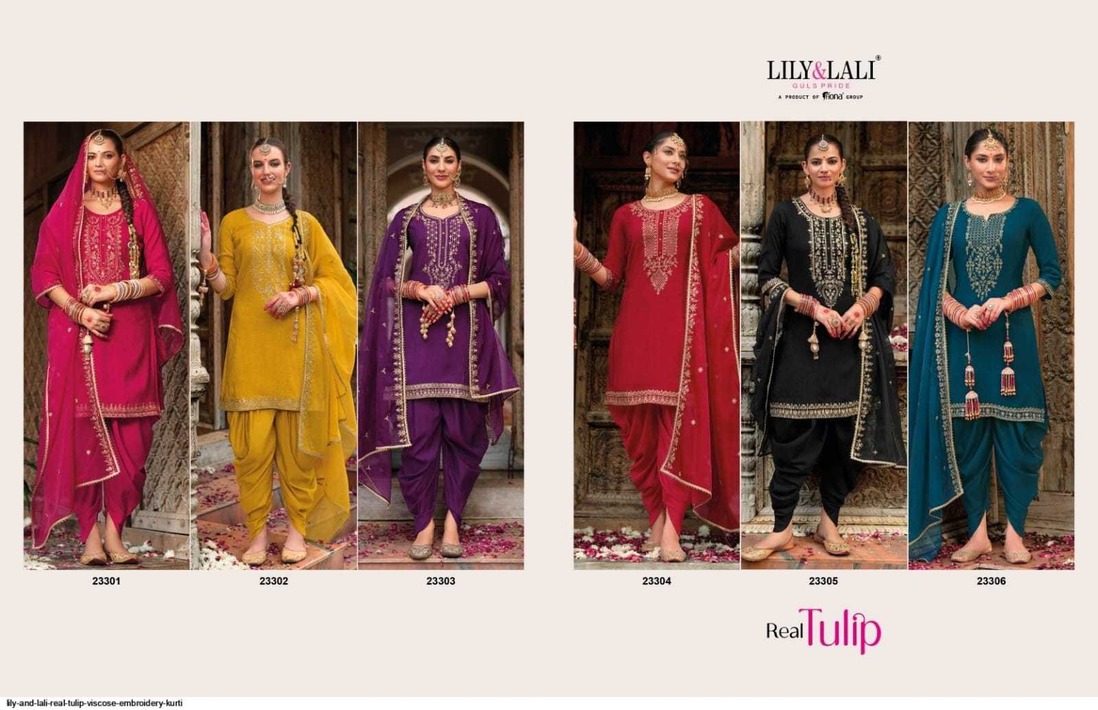 Ynf Viscose RIN190 LILY AND LALI REAL TULIP Setwise Collections Wholesale Dresses & Suits Catalogs Manufacturer