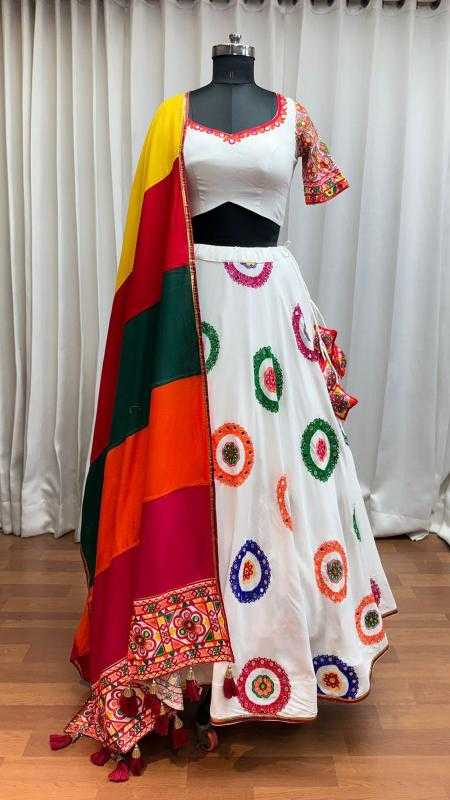 Ynf Viscose RIN202 11011 Lehengas Wedding Collections Festive Collections Wholesale Embroidered Lehenga Mirror Work Lehenga Navratri Chaniya Choli Manufacturer