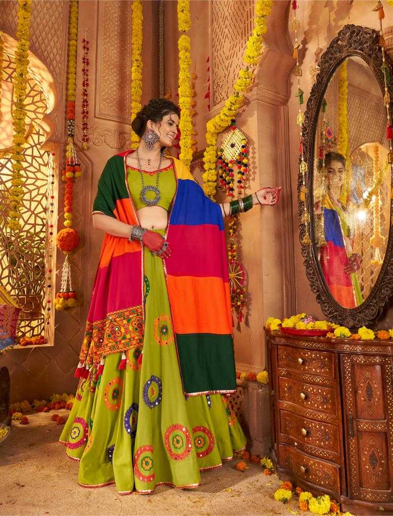 Ynf Viscose RIN202 11011 Lehengas Wedding Collections Festive Collections Wholesale Embroidered Lehenga Mirror Work Lehenga Navratri Chaniya Choli Manufacturer