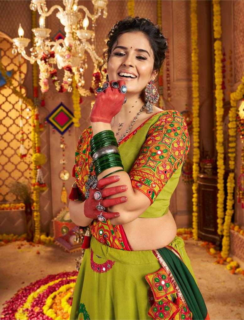 Ynf Viscose RIN202 11011 Lehengas Wedding Collections Festive Collections Wholesale Embroidered Lehenga Mirror Work Lehenga Navratri Chaniya Choli Manufacturer