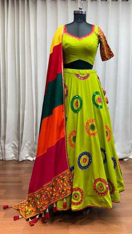 Ynf Viscose RIN202 11011 Lehengas Wedding Collections Festive Collections Wholesale Embroidered Lehenga Mirror Work Lehenga Navratri Chaniya Choli Manufacturer