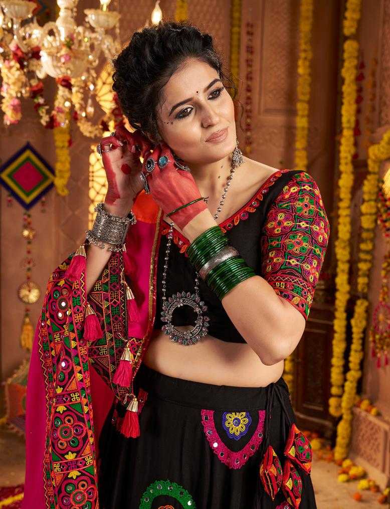 Ynf Viscose RIN202 11011 Lehengas Wedding Collections Festive Collections Wholesale Embroidered Lehenga Mirror Work Lehenga Navratri Chaniya Choli Manufacturer