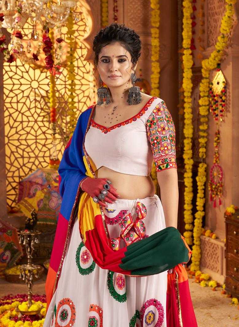 Ynf Viscose RIN202 11011 Lehengas Wedding Collections Festive Collections Wholesale Embroidered Lehenga Mirror Work Lehenga Navratri Chaniya Choli Manufacturer