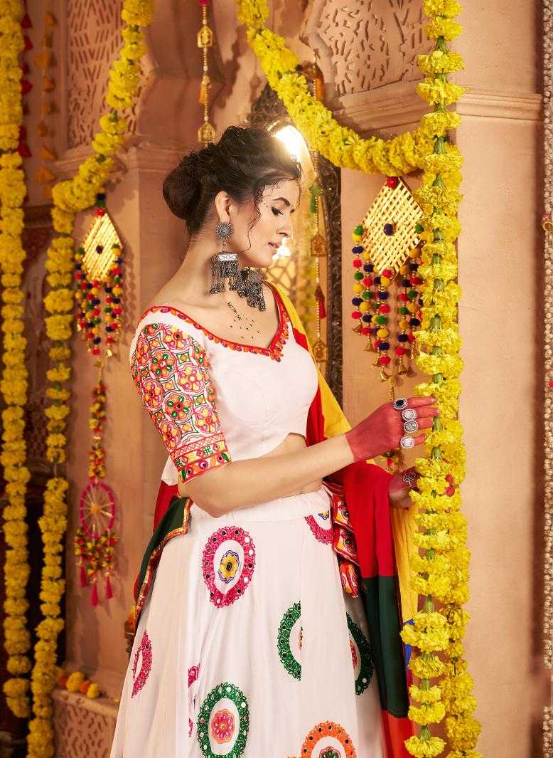 Ynf Viscose RIN202 11011 Lehengas Wedding Collections Festive Collections Wholesale Embroidered Lehenga Mirror Work Lehenga Navratri Chaniya Choli Manufacturer