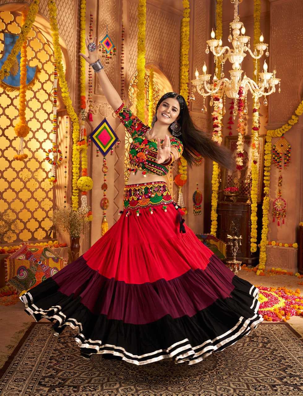 Ynf Viscose RIN202 11021 Lehengas Western Wears Festive Collections Wholesale Designer Lehenga Choli Mirror Work Lehenga Navratri Chaniya Choli Manufacturer