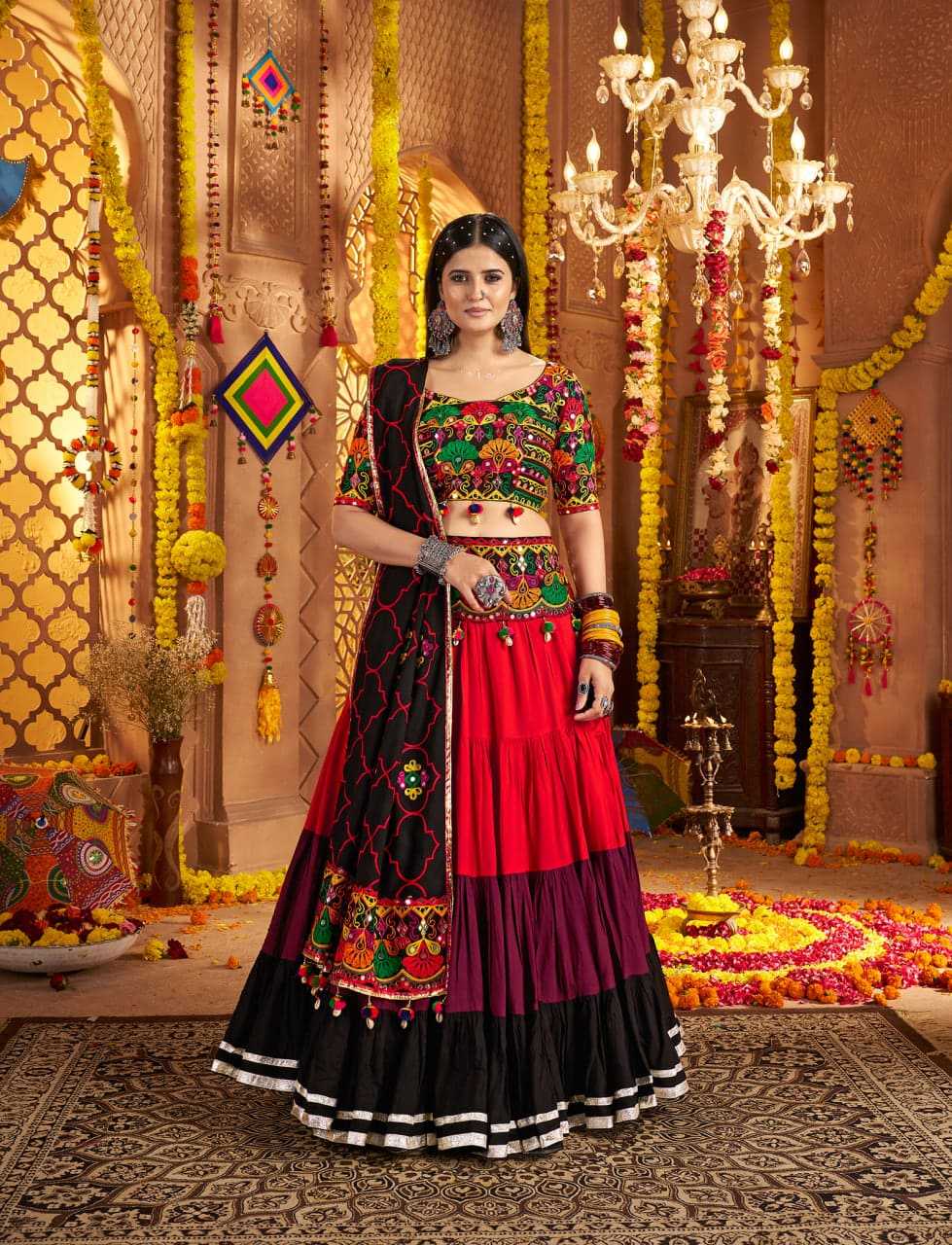 Ynf Viscose RIN202 11021 Lehengas Western Wears Festive Collections Wholesale Designer Lehenga Choli Mirror Work Lehenga Navratri Chaniya Choli Manufacturer
