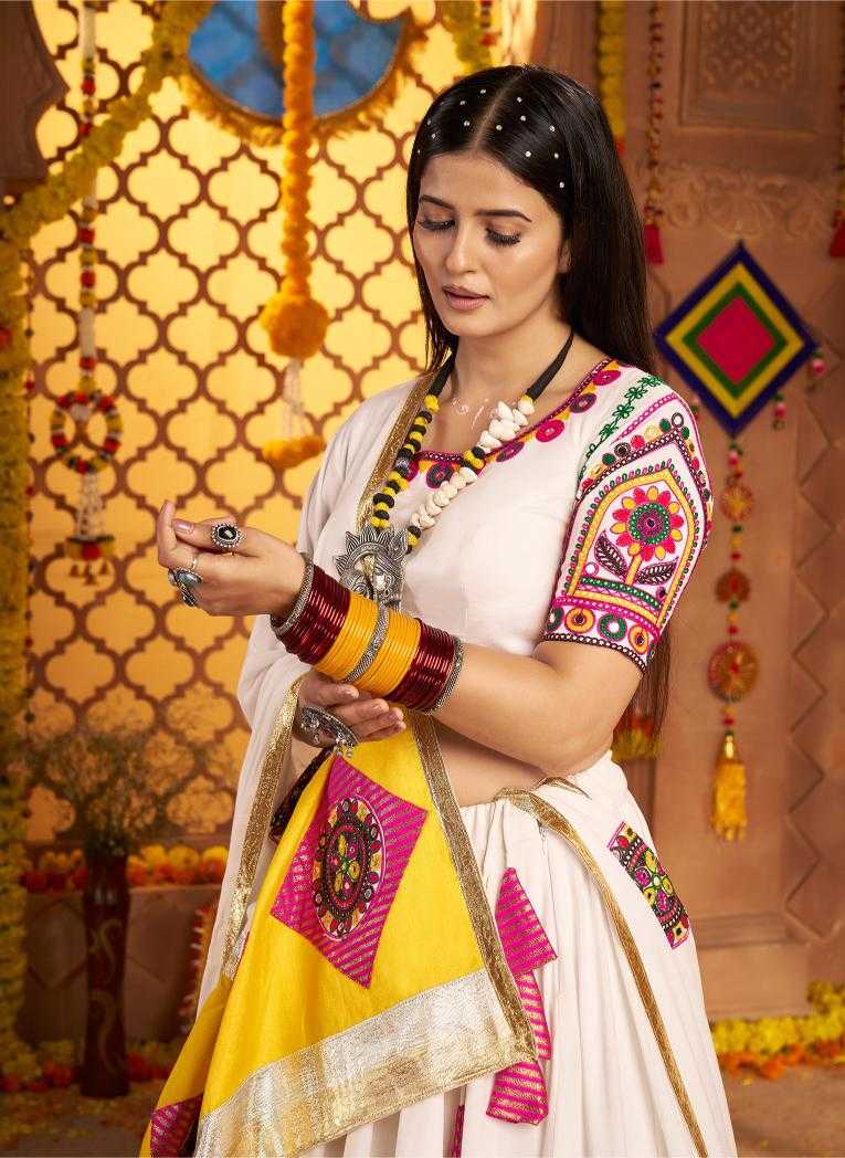 Ynf Viscose RIN202 11041 Lehengas Festive Collections Wholesale Embroidered Lehenga Mirror Work Lehenga Navratri Chaniya Choli Manufacturer
