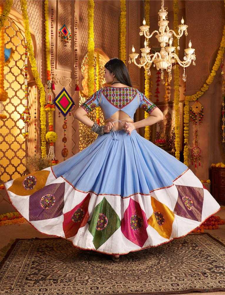 Ynf Viscose RIN202 11041 Lehengas Festive Collections Wholesale Embroidered Lehenga Mirror Work Lehenga Navratri Chaniya Choli Manufacturer