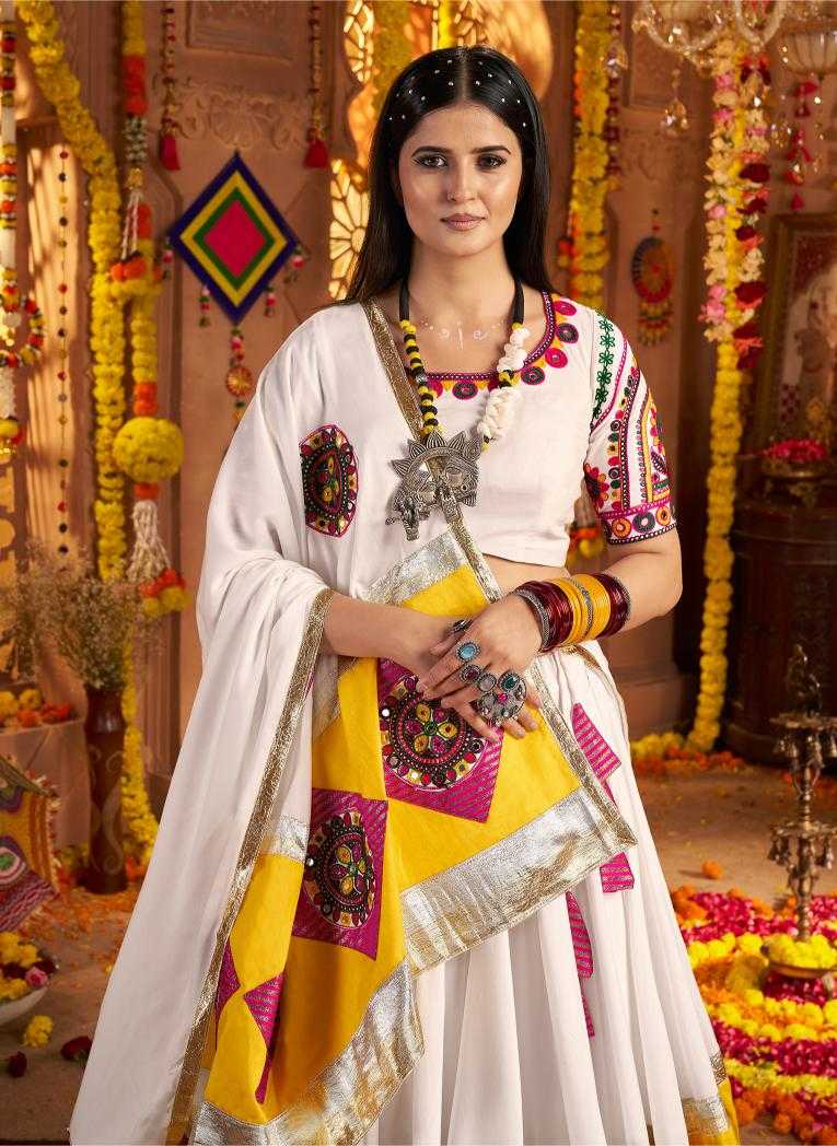 Ynf Viscose RIN202 11041 Lehengas Festive Collections Wholesale Embroidered Lehenga Mirror Work Lehenga Navratri Chaniya Choli Manufacturer