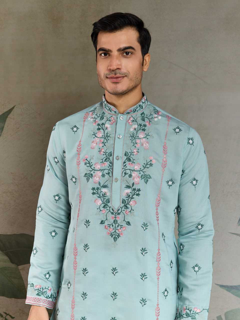 Ynf Viscose RIN202 61351 Mens Wear Wedding Collections Festive Collections Wholesale Casual Wear Embroidered Kurta Pajama Diwali Collections Manufacturer