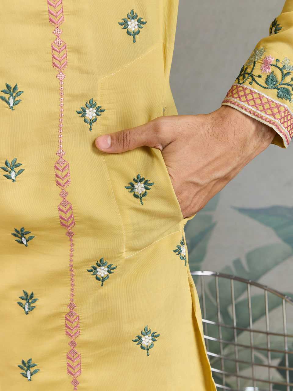 Ynf Viscose RIN202 61351 Mens Wear Wedding Collections Festive Collections Wholesale Casual Wear Embroidered Kurta Pajama Diwali Collections Manufacturer