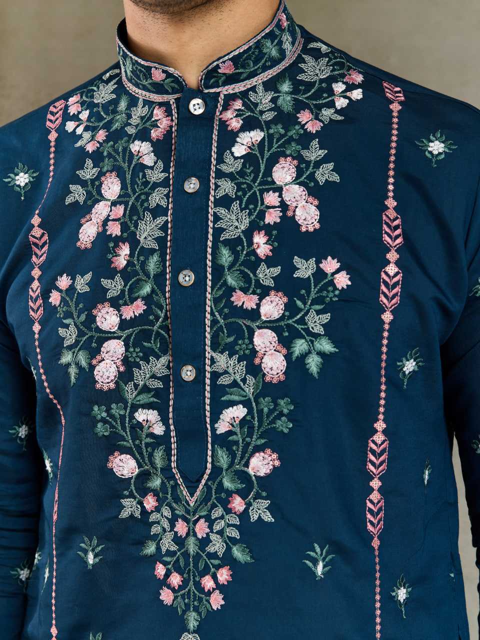Ynf Viscose RIN202 61351 Mens Wear Wedding Collections Festive Collections Wholesale Casual Wear Embroidered Kurta Pajama Diwali Collections Manufacturer