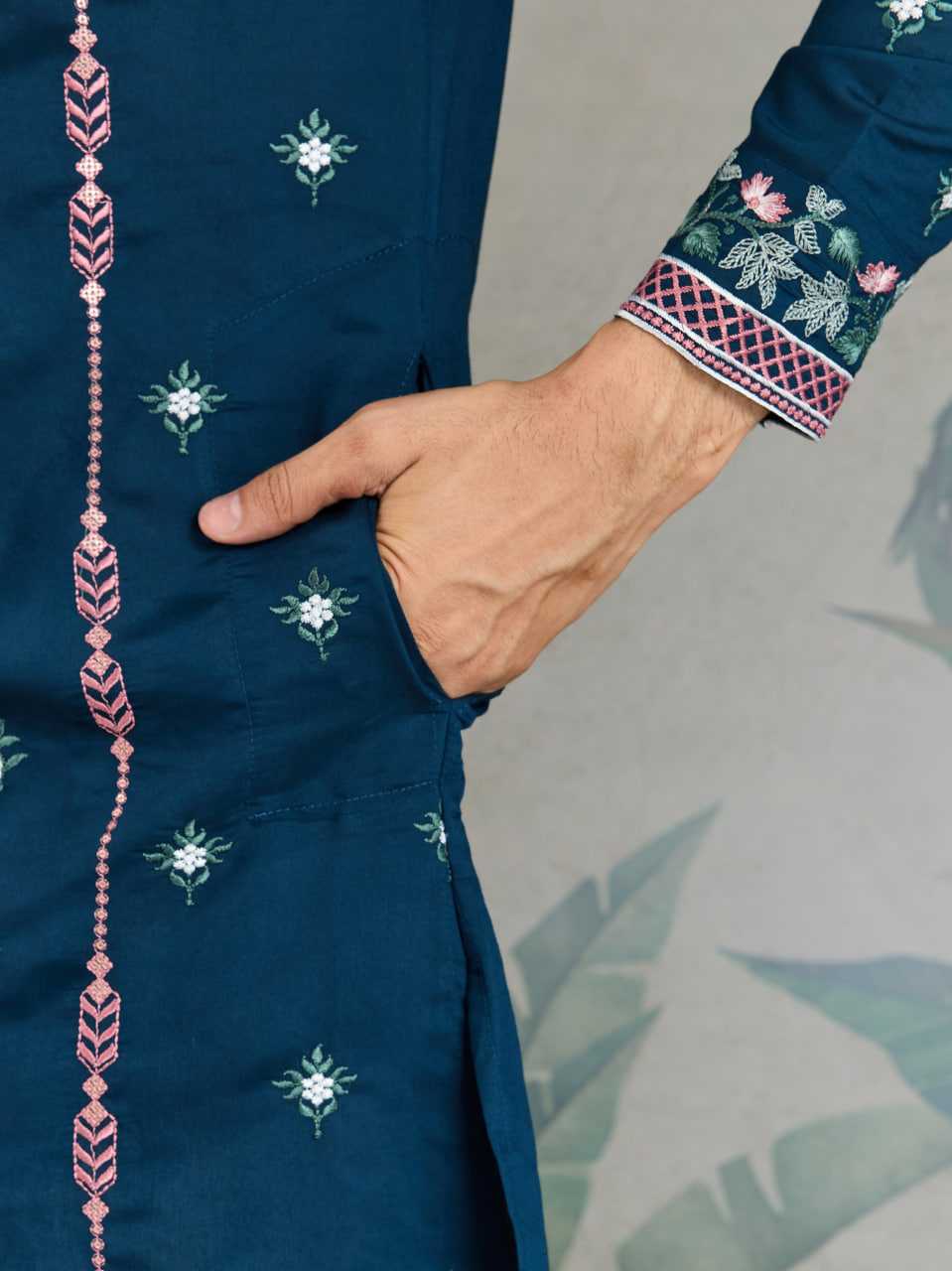 Ynf Viscose RIN202 61351 Mens Wear Wedding Collections Festive Collections Wholesale Casual Wear Embroidered Kurta Pajama Diwali Collections Manufacturer