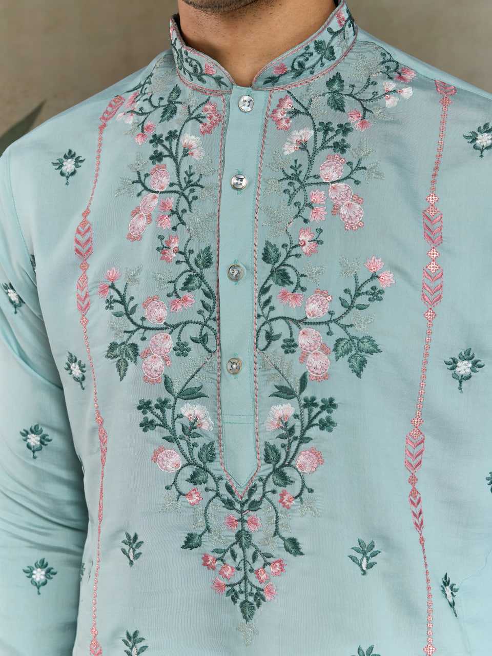 Ynf Viscose RIN202 61351 Mens Wear Wedding Collections Festive Collections Wholesale Casual Wear Embroidered Kurta Pajama Diwali Collections Manufacturer