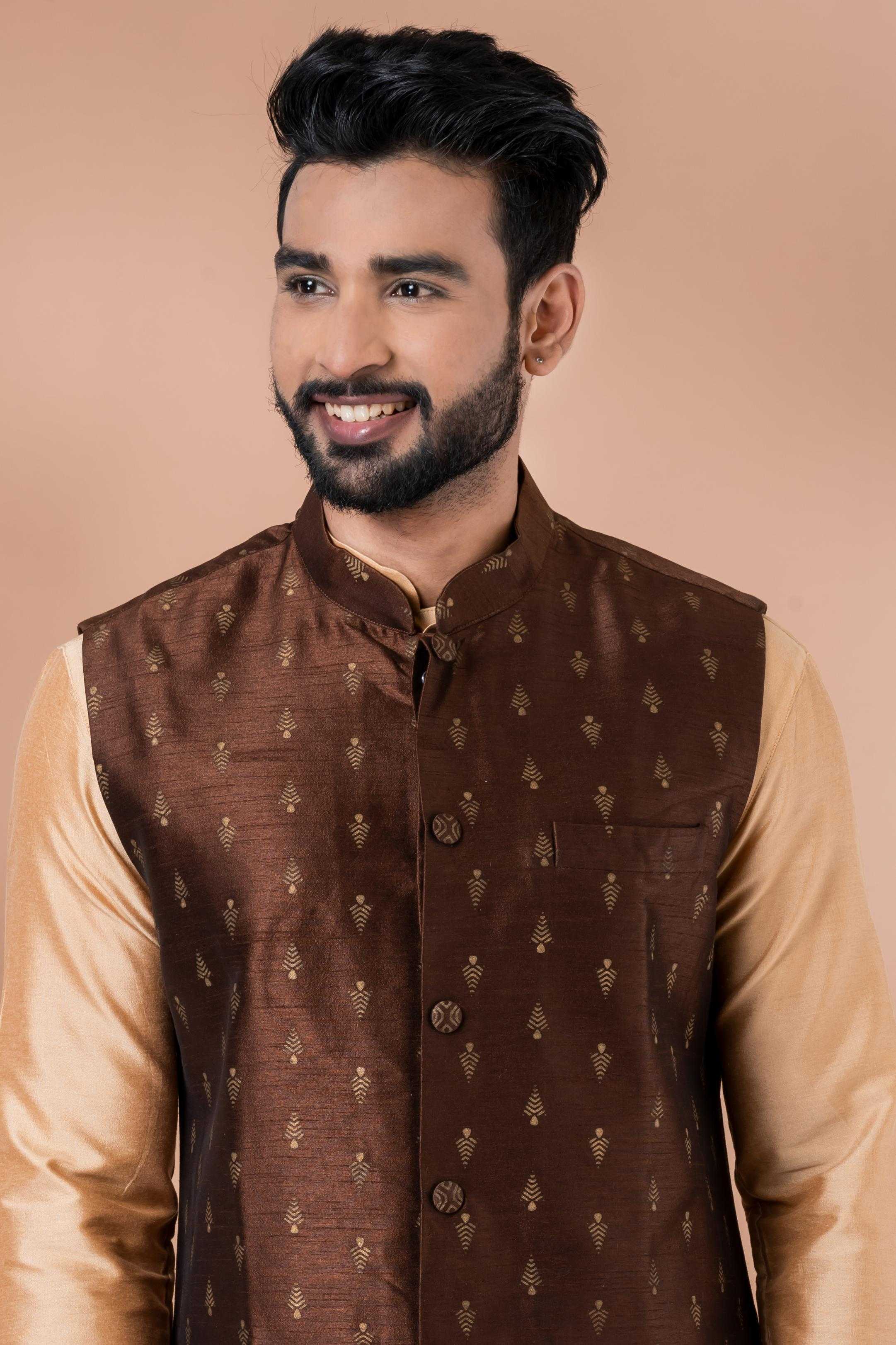 Ynf Viscose RIN223 2344B Mens Wear Wholesale Nehru Jacket Festive & Wedding Coats Modi Jackets Manufacturer