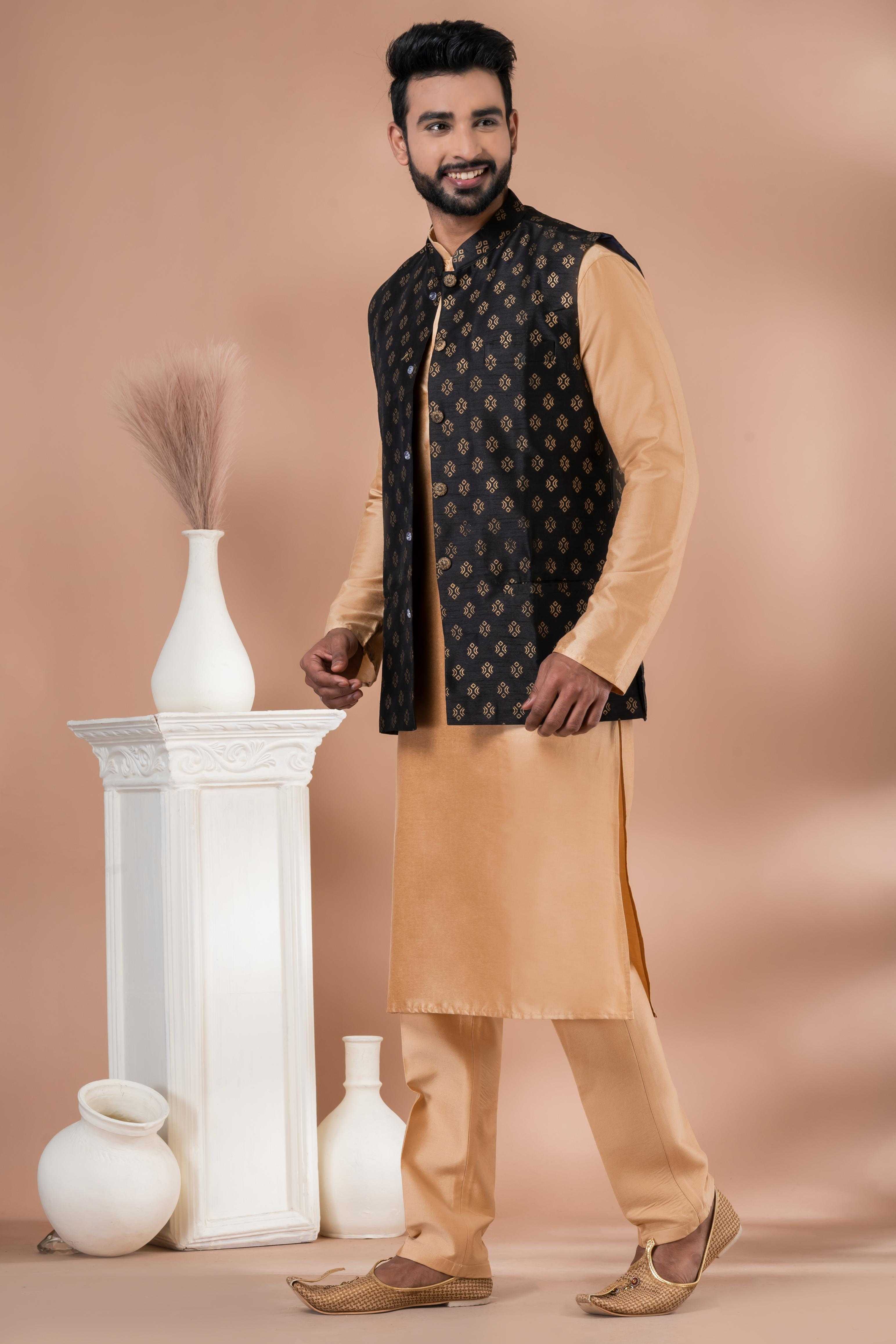 Ynf Viscose RIN223 2347B Mens Wear Wholesale Nehru Jacket Festive & Wedding Coats Modi Jackets Manufacturer