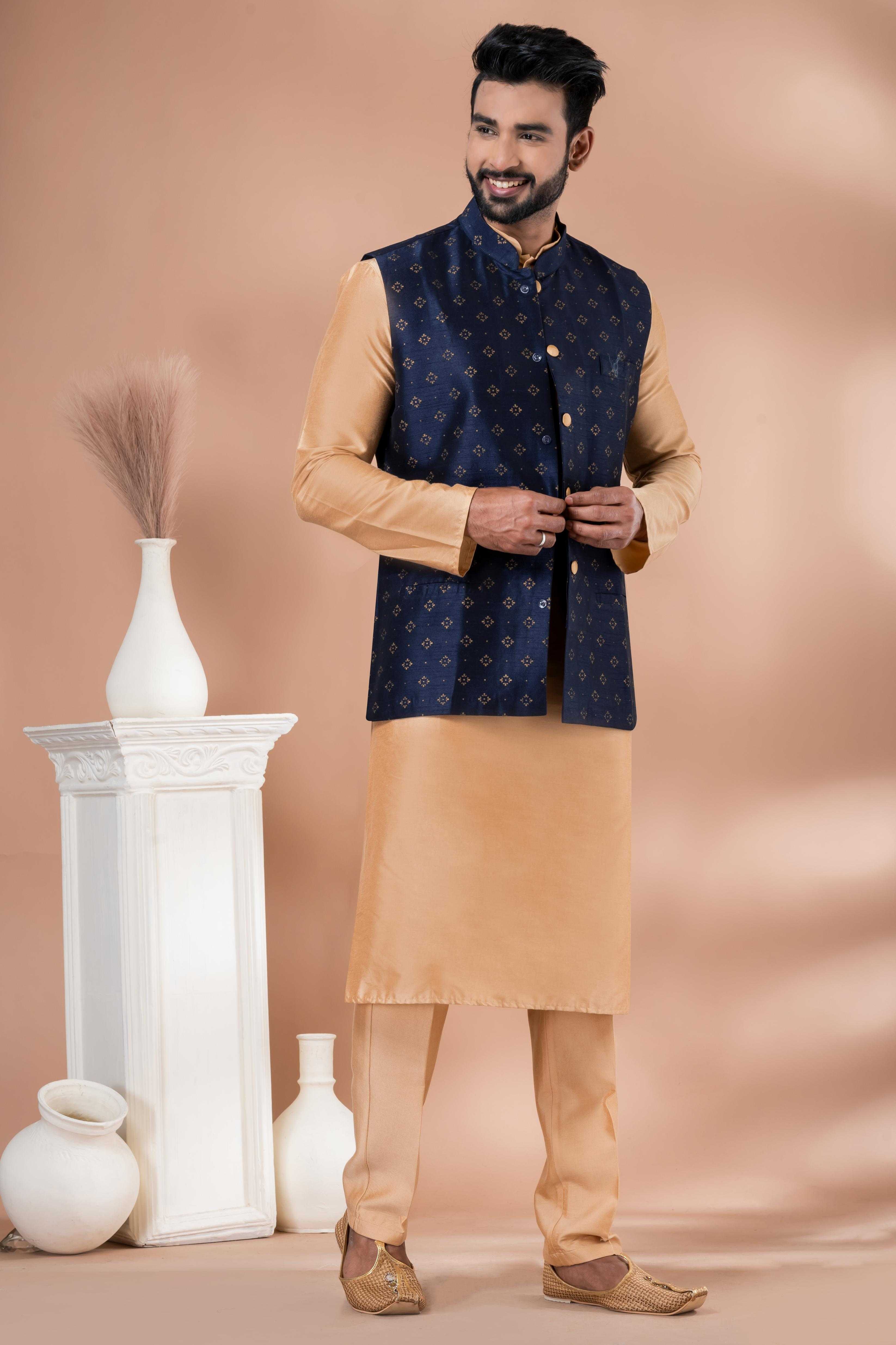 Ynf Viscose RIN223 2348C Mens Wear Wholesale Nehru Jacket Festive & Wedding Coats Modi Jackets Manufacturer