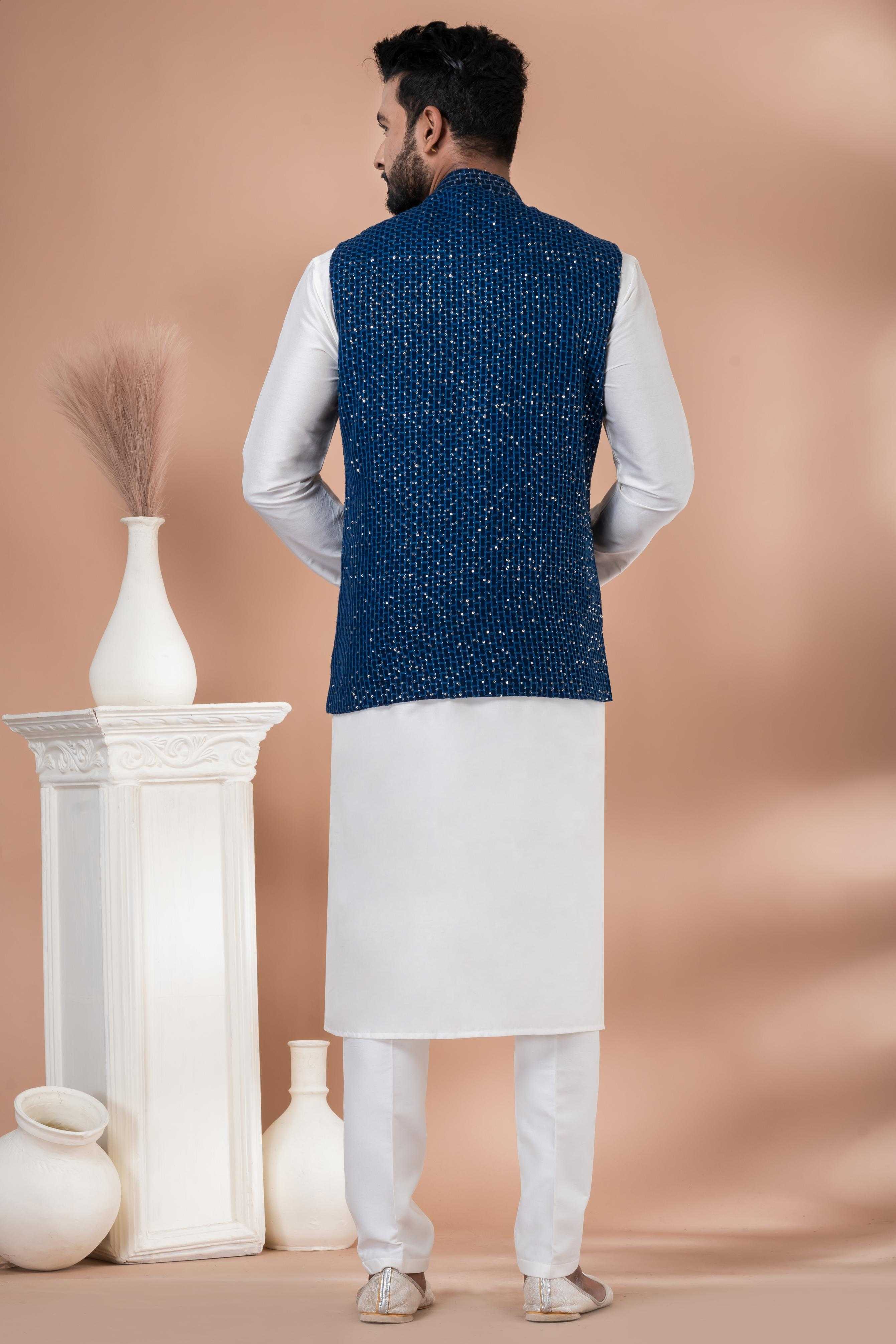 Ynf Viscose RIN223 2351A Mens Wear Festive Collections Wholesale Nehru Jacket Onam Collections Modi Jackets Manufacturer