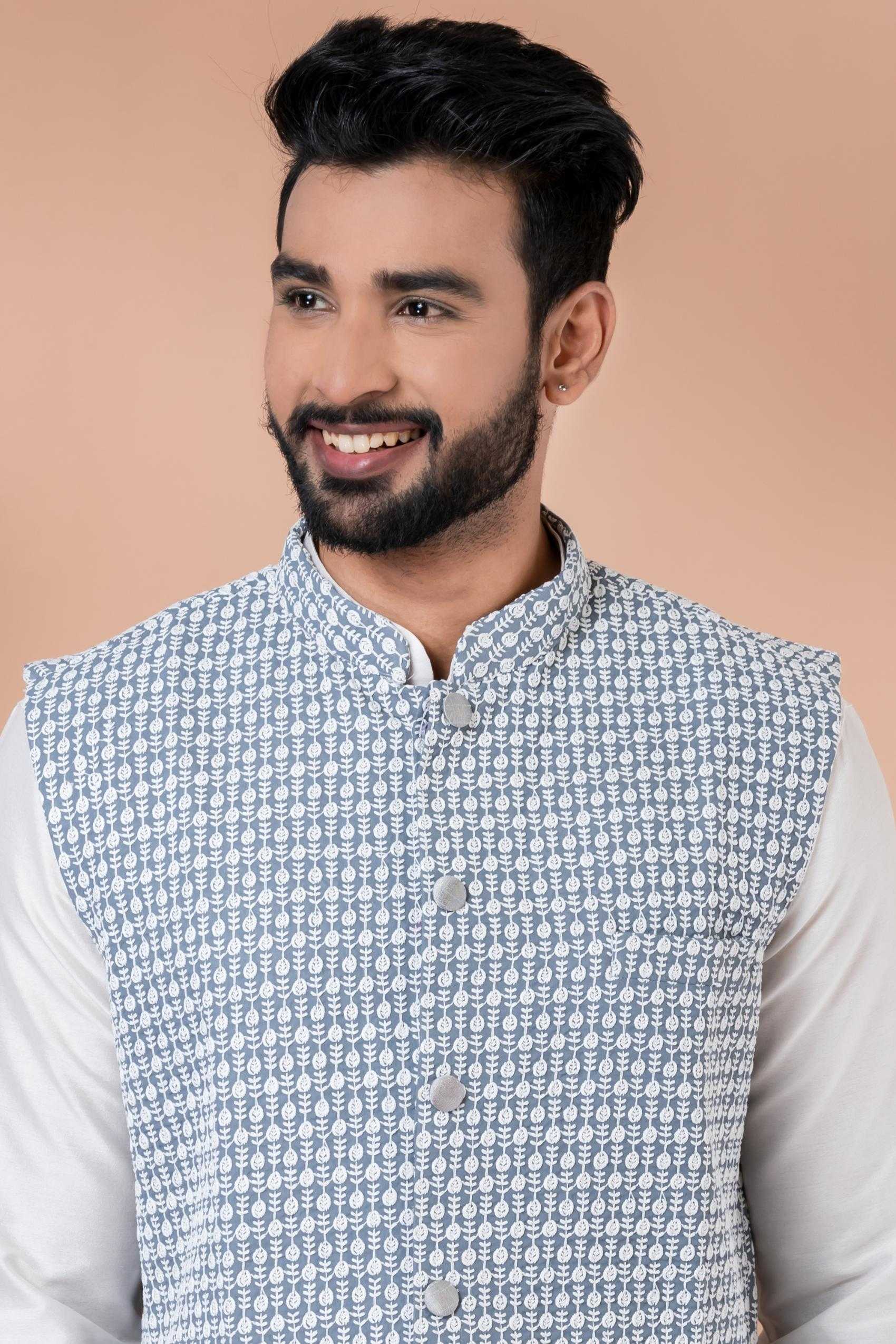 Ynf Viscose RIN223 2352C Mens Wear Festive Collections Wholesale Nehru Jacket Onam Collections Modi Jackets Manufacturer