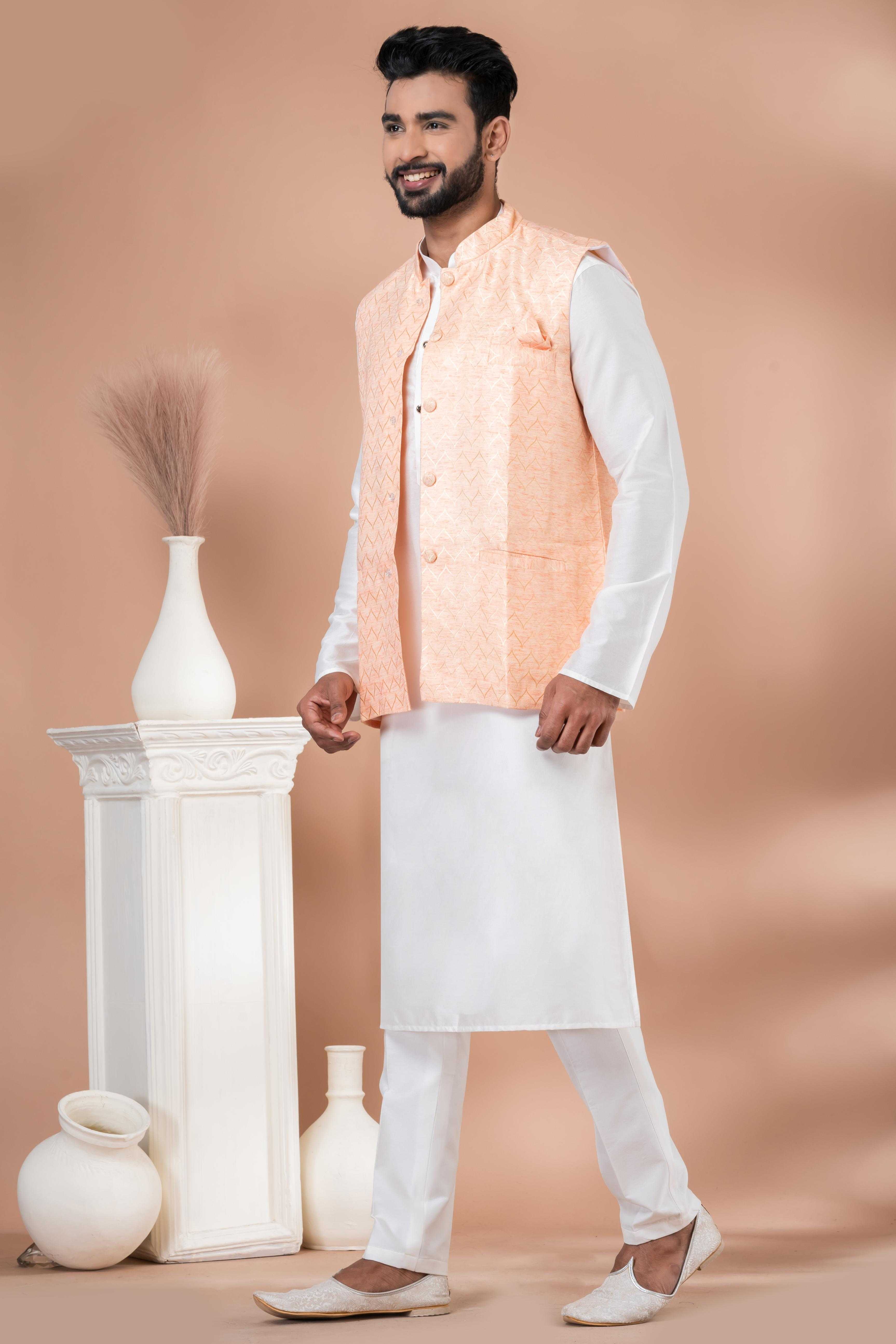 Ynf Viscose RIN223 2354C Mens Wear Festive Collections Wholesale Nehru Jacket Onam Collections Modi Jackets Manufacturer