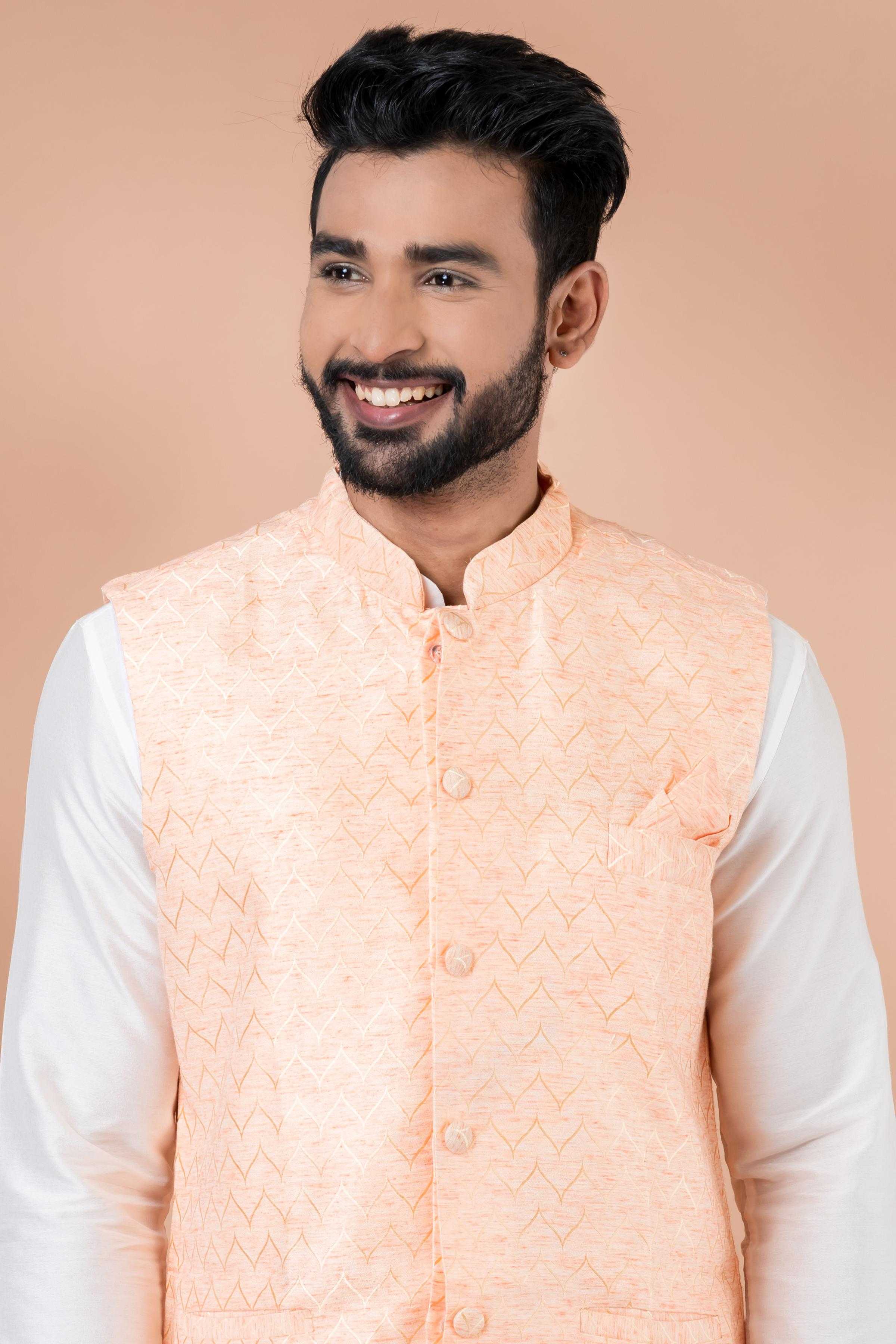 Ynf Viscose RIN223 2354C Mens Wear Festive Collections Wholesale Nehru Jacket Onam Collections Modi Jackets Manufacturer