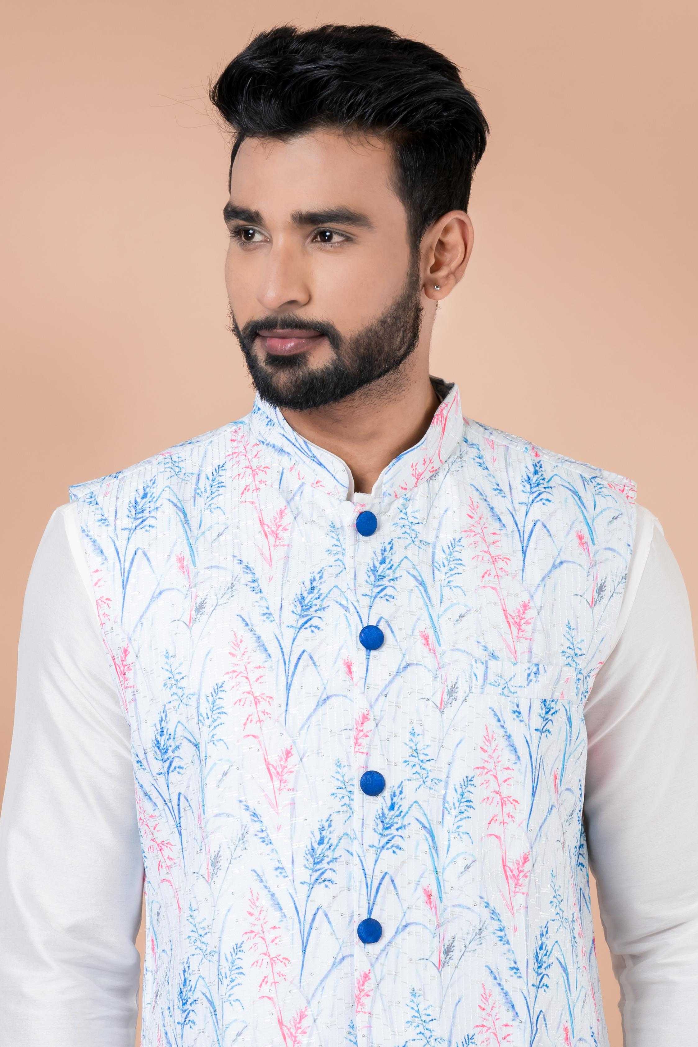 Ynf Viscose RIN223 2355B Mens Wear Festive Collections Wholesale Nehru Jacket Onam Collections Modi Jackets Manufacturer