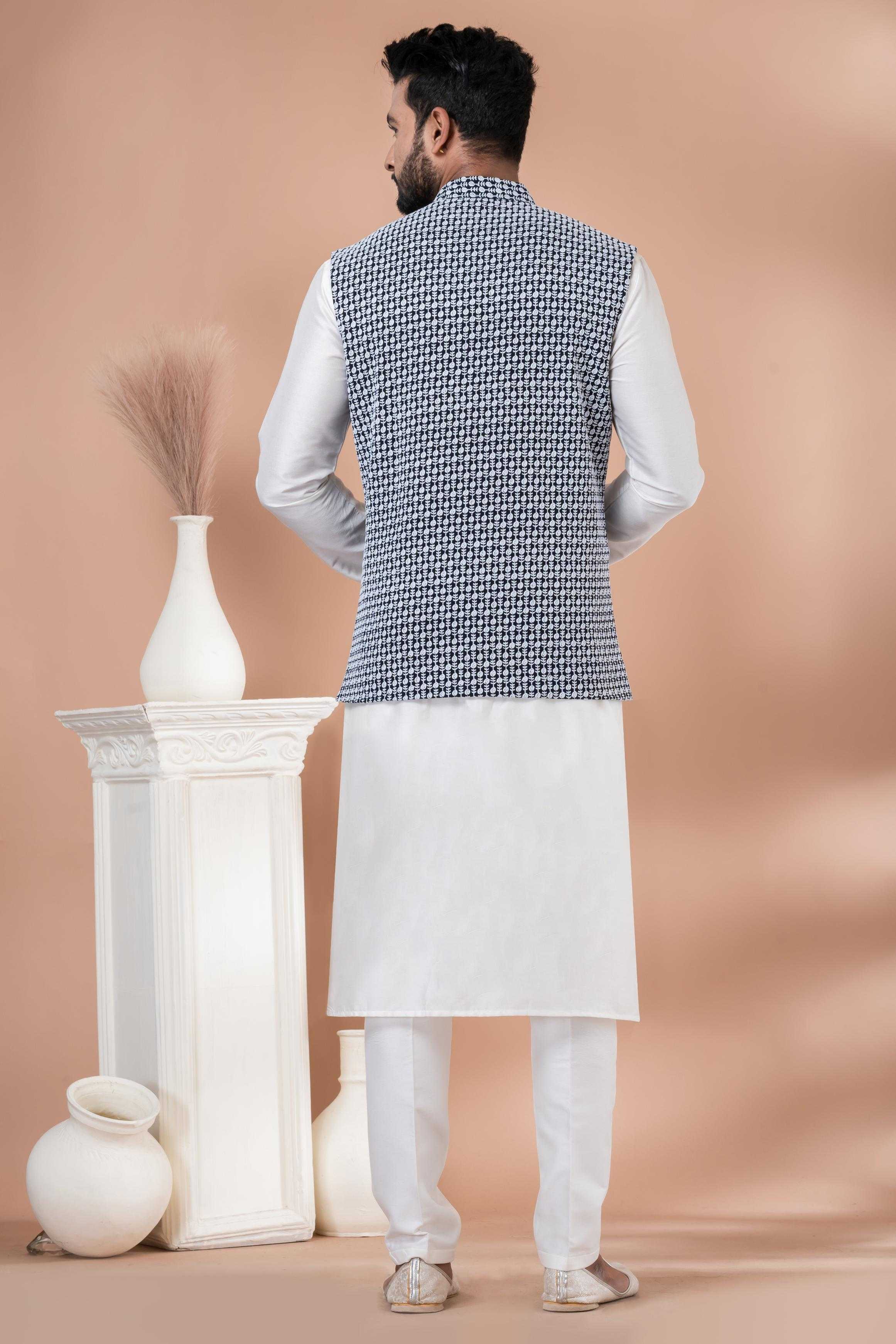 Ynf Viscose RIN223 2356C Mens Wear Festive Collections Wholesale Nehru Jacket Onam Collections Modi Jackets Manufacturer