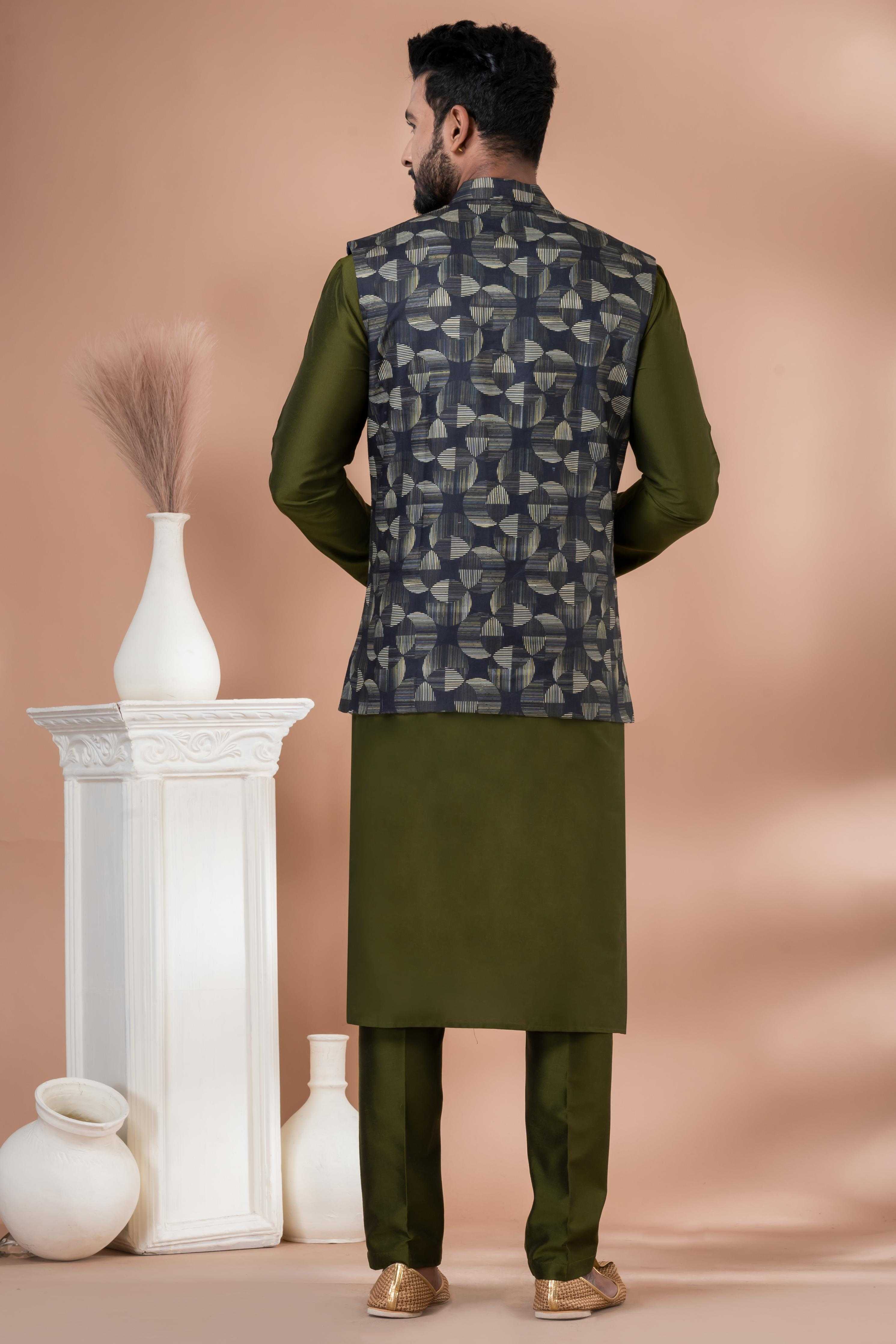 Ynf Viscose RIN223 2358C Mens Wear Wholesale Nehru Jacket Festive & Wedding Coats Modi Jackets Manufacturer