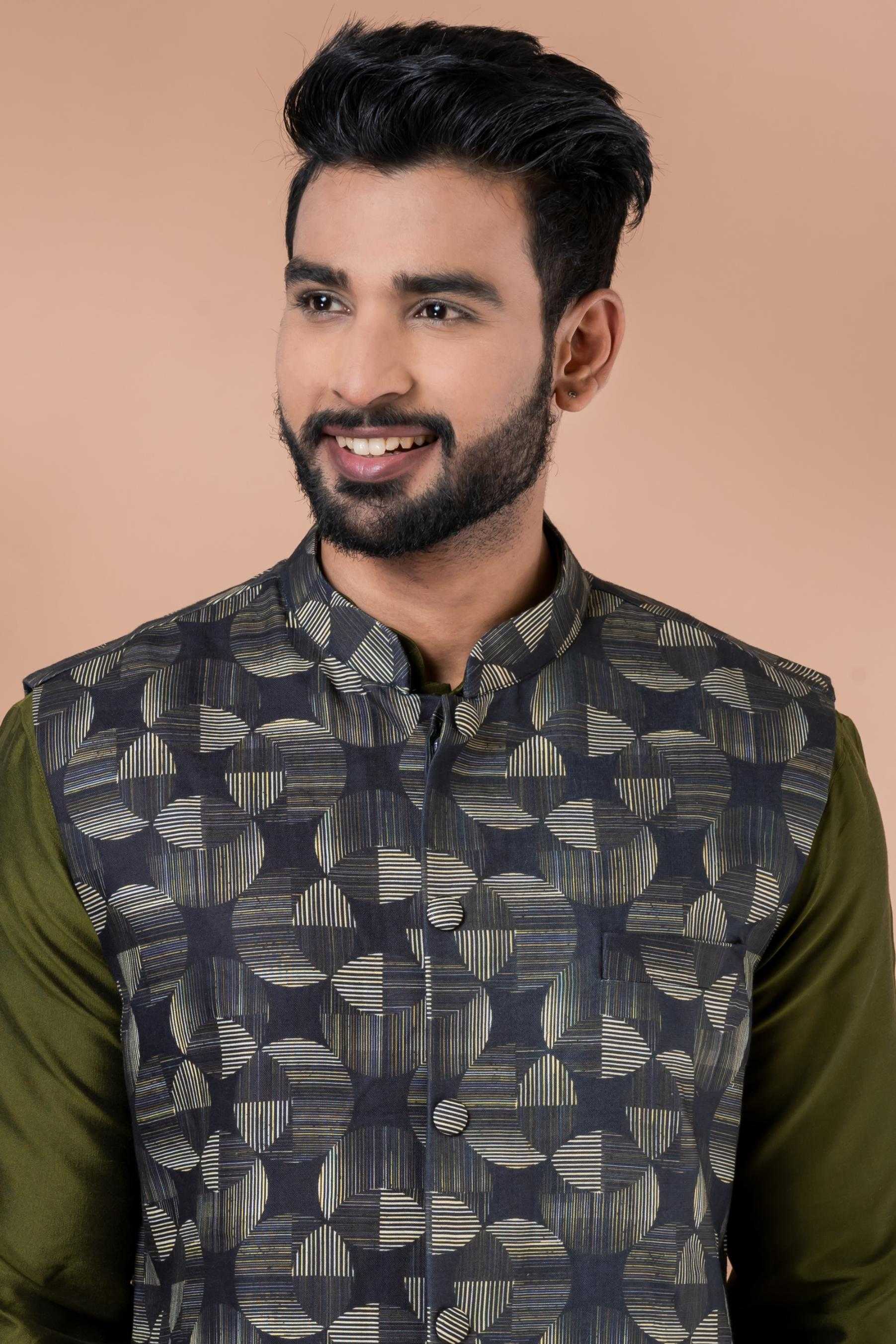 Ynf Viscose RIN223 2358C Mens Wear Wholesale Nehru Jacket Festive & Wedding Coats Modi Jackets Manufacturer