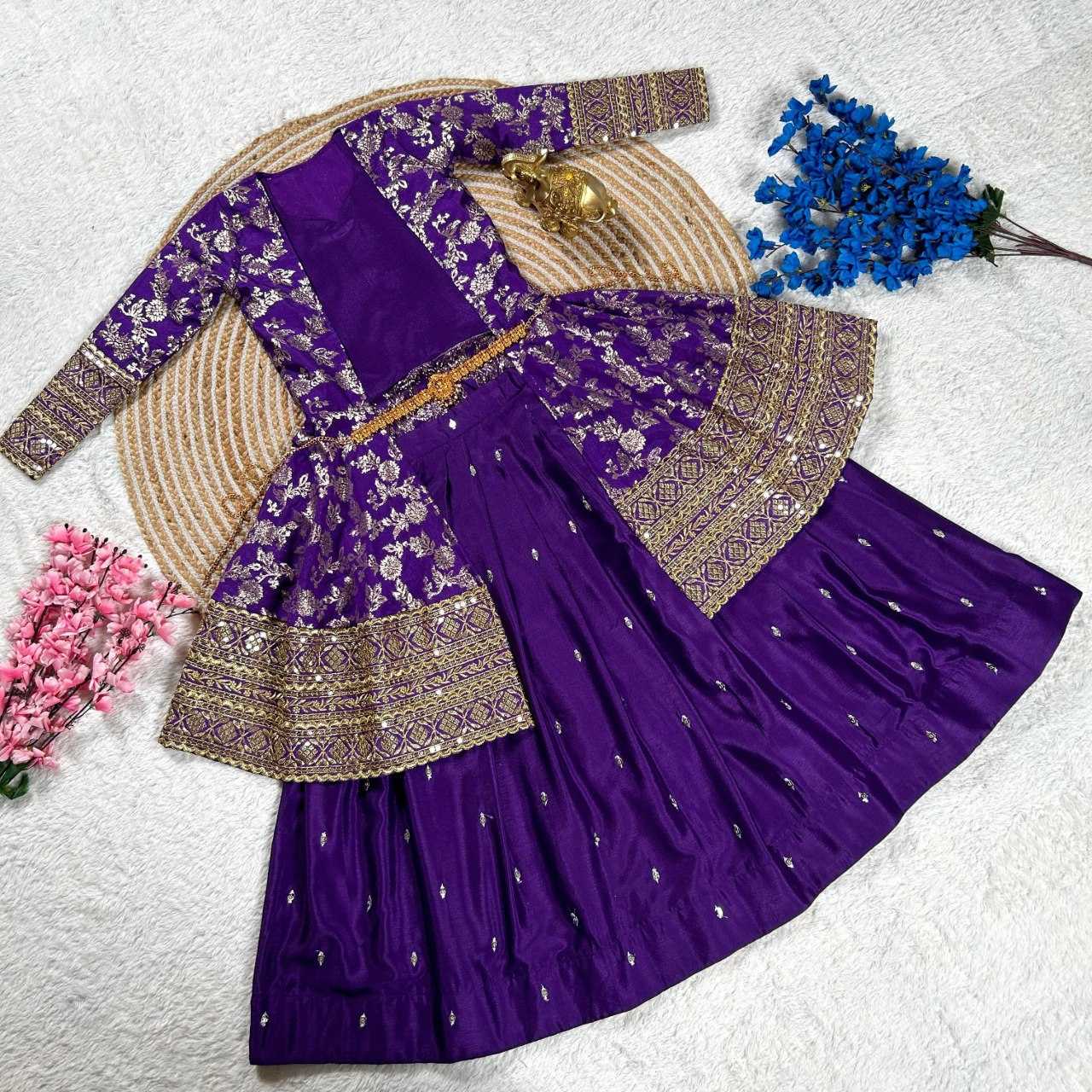 Ynf Zari Silk KESH505 LIMKA Kids Wear Wholesale Kids Wedding Outfits Kids Traditional Jackets Kids Party Wear Ethnic Manufacturer